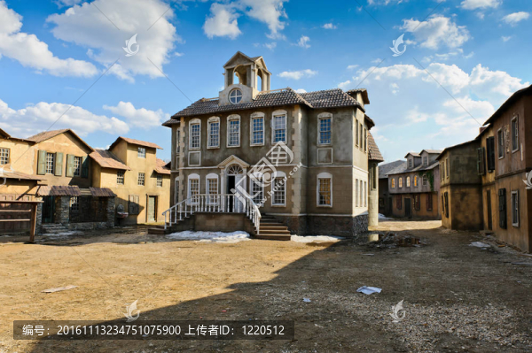 電影工作室的老城區(qū)風光。