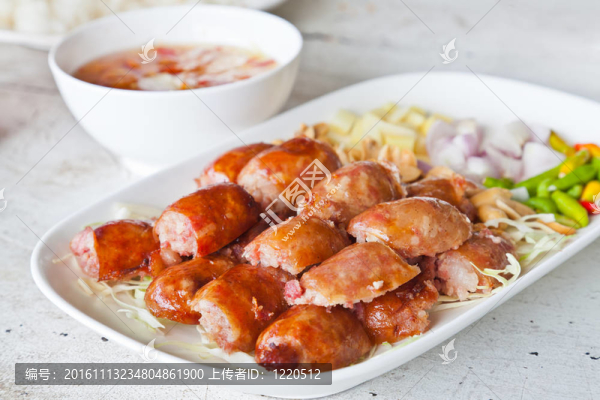 泰國(guó)食品；泰國(guó)東北板塊香腸式燒烤