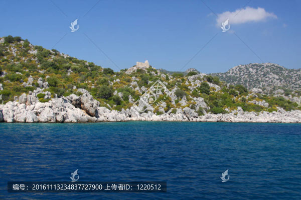 土耳其的巖石和海洋