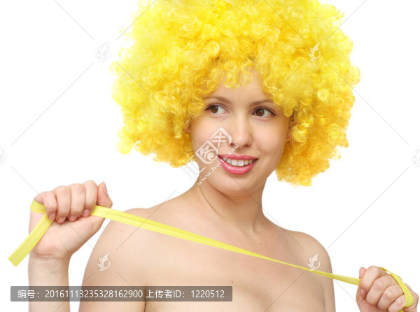 帶磁帶的美麗女人