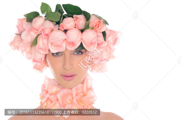 婦女與珠寶玫瑰