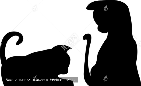 對貓的剪影