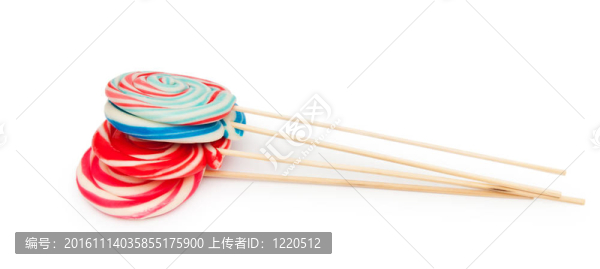 七彩棒棒堂孤立在白色