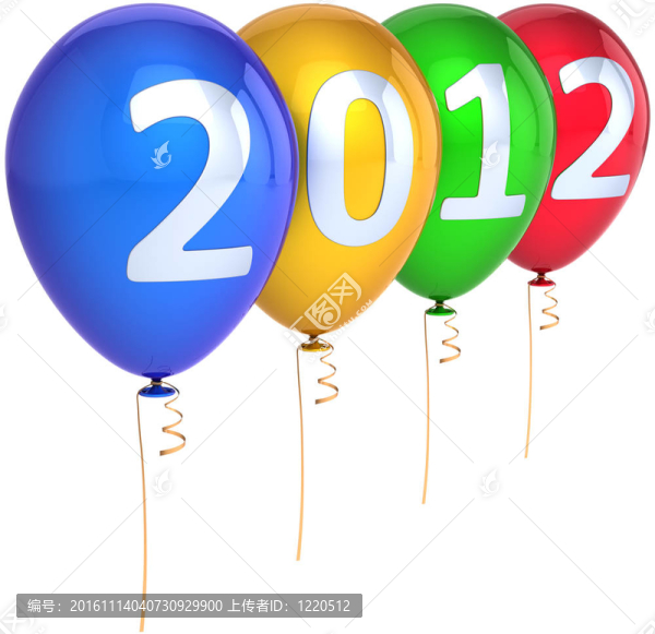 快樂新的2012年派對(duì)氣球