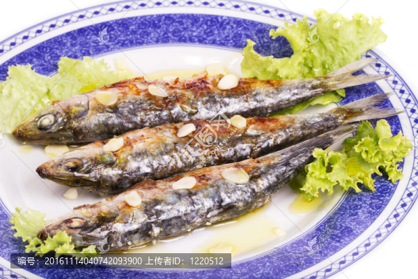 美味的烤沙丁油魚