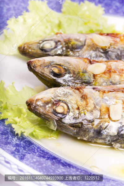 美味的烤沙丁油魚
