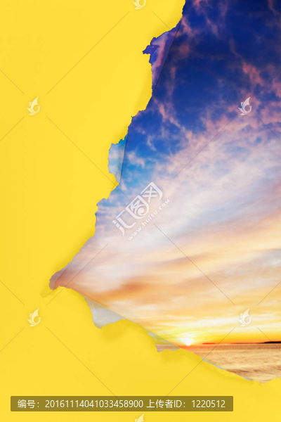 撕紙的日出