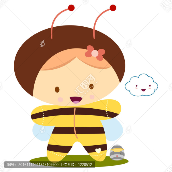 小蜜蜂嬰兒卡瓦依