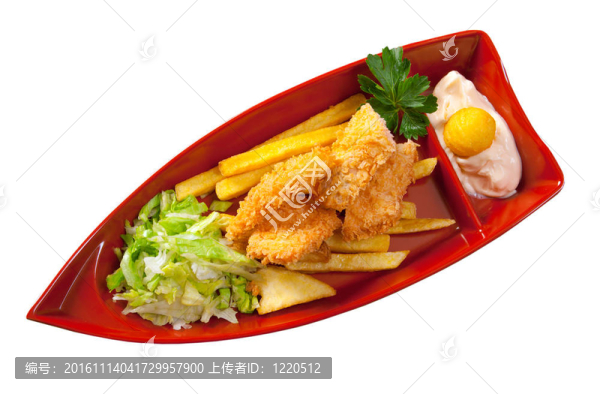 一盒與雞的快餐盒
