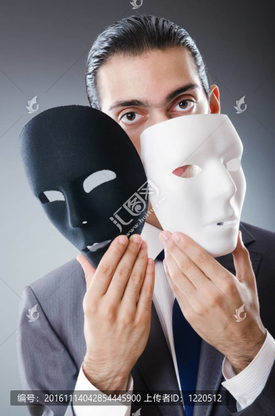 工業(yè)espionate概念與蒙面的商人