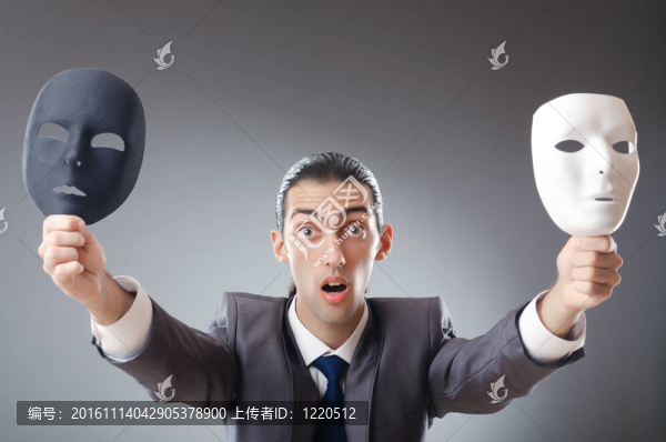 工業(yè)espionate概念與蒙面的商人