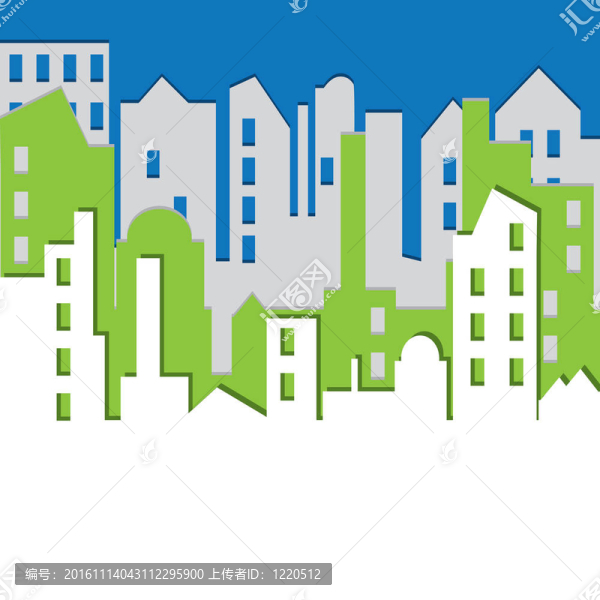 城市景觀。插畫。