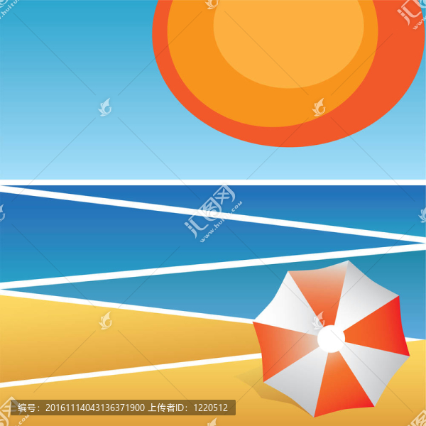 假期抽象背景。海灘