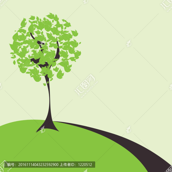 抽象風格的樹