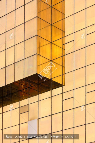 黃金辦公建筑玻璃墻