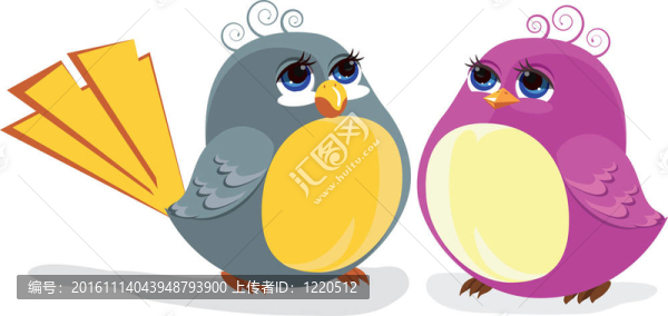 兩個有趣的鳥