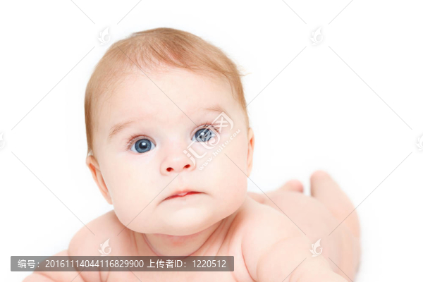 可愛的爬行的嬰兒