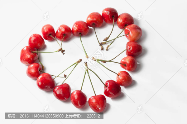 甜櫻桃的愛，在心臟的形狀