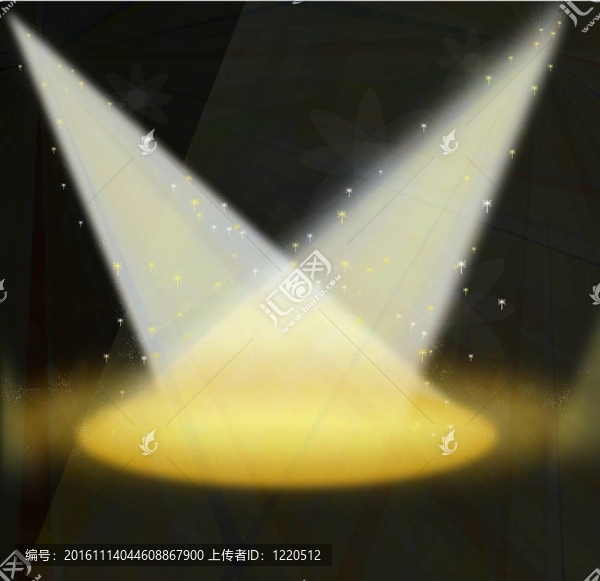 金色的聚光燈