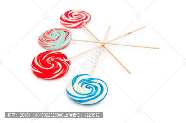 七彩棒棒堂孤立在白色