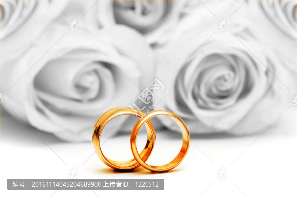 婚禮的概念與玫瑰和戒指