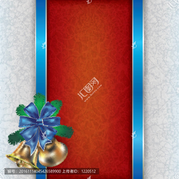 圣誕背景手鈴和禮品的絲帶