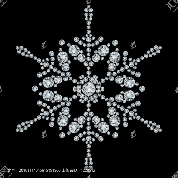 由鉆石制成的Snowflake。