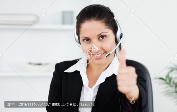 可愛的操作拇指向上