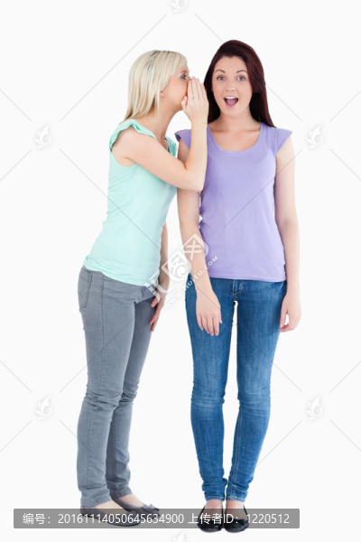 華麗的女人告訴她的朋友一個秘密