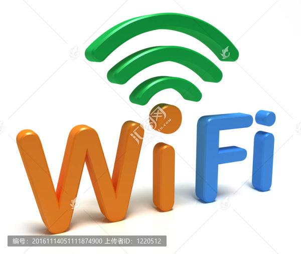 WiFi標(biāo)志。白色三維概念