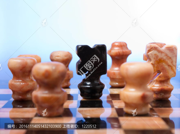 棋盤上的象棋游戲
