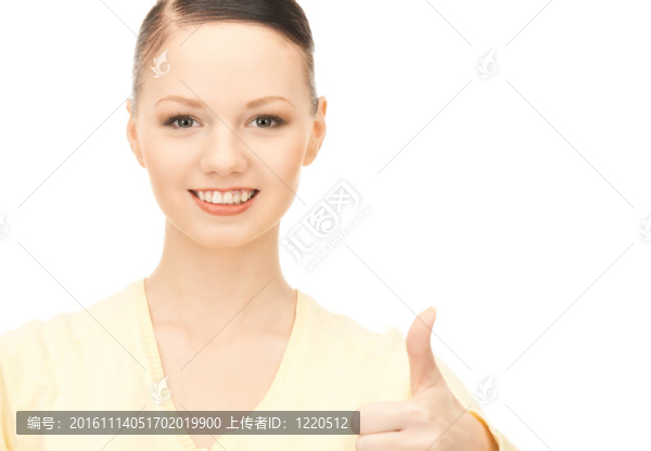 豎起大拇指