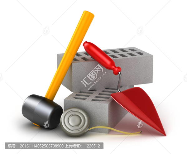 建筑工具錘刀磚