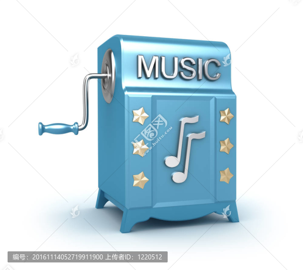 音樂盒-復(fù)古播放器；3D圖像