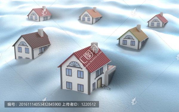 冬季雪；三維圖像