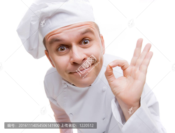 廚師制服的男人