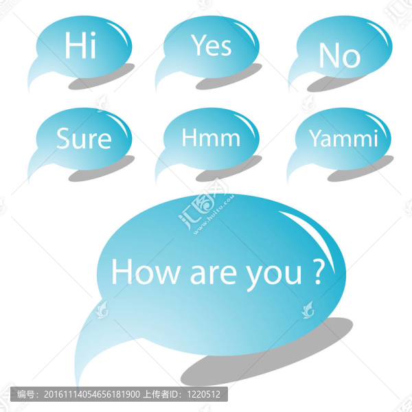 藍色文字氣泡