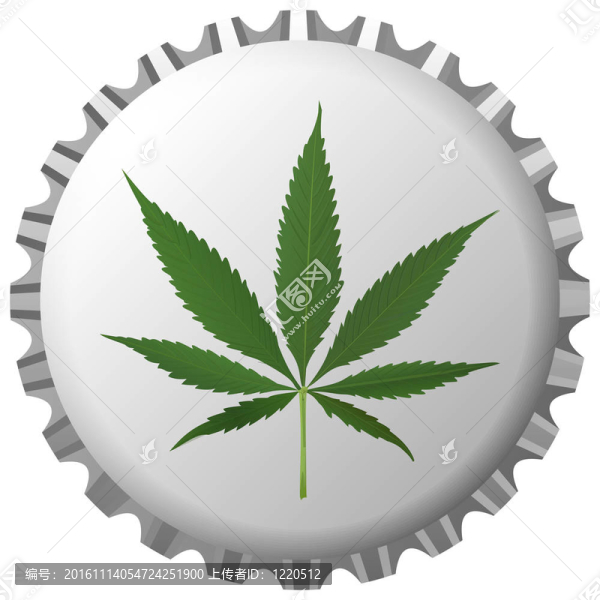 瓶蓋上的大麻葉子