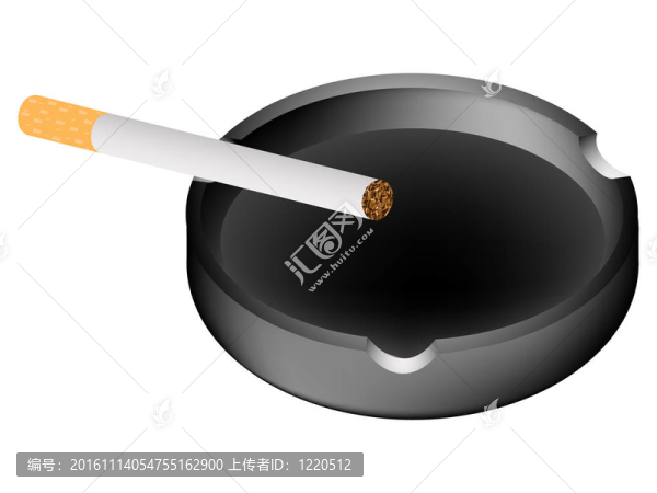 在白色的煙灰缸