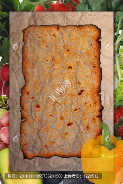 蔬菜的背景和食譜的地方