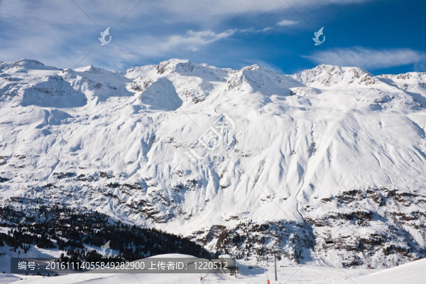 滑雪勝地奧伯古格爾。奧地利