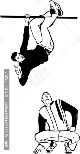 兩個(gè)家伙掛在上面看