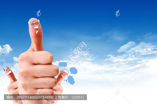 社交網(wǎng)絡(luò)與語言的手指臉快樂組