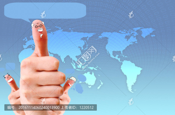 社交網(wǎng)絡(luò)與語(yǔ)言的手指臉快樂(lè)組