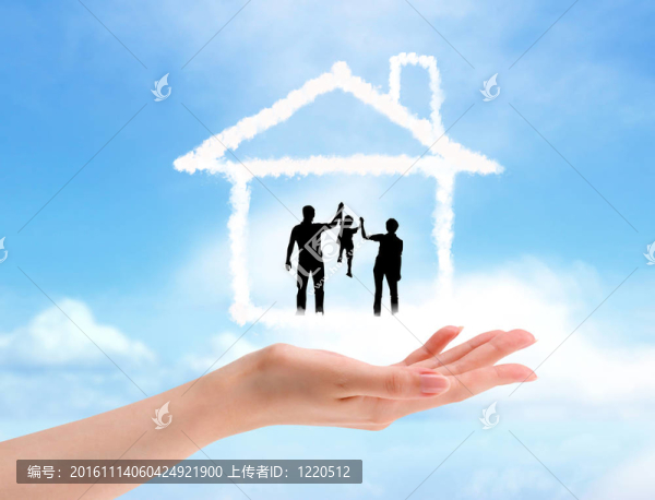 住宅自然背景下的人手握持模型