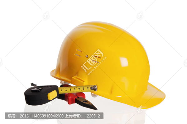 工具和頭盔的建設(shè)者，它是孤立的白色