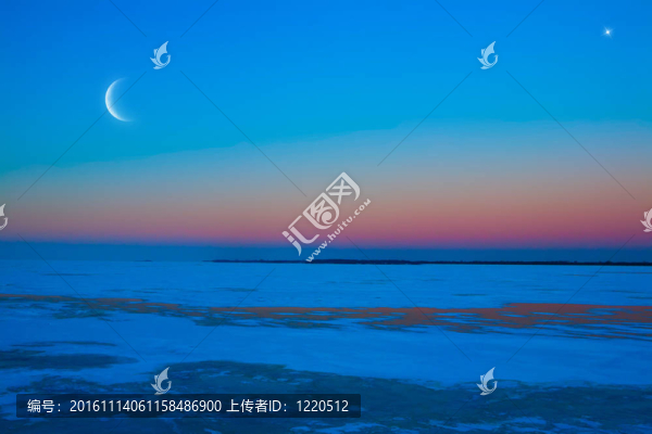 冬天月夜的背景