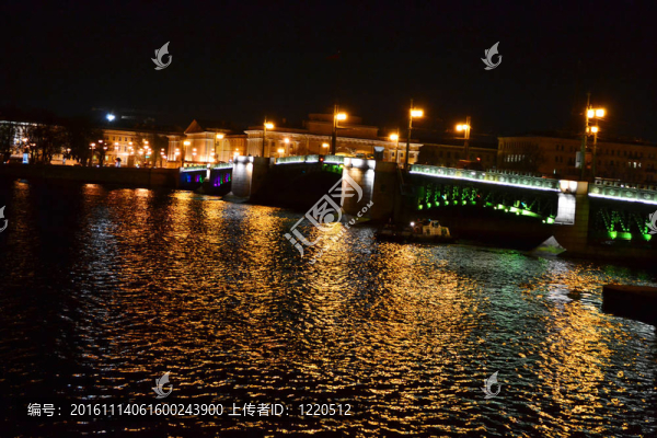 圣彼得堡宮橋夜景