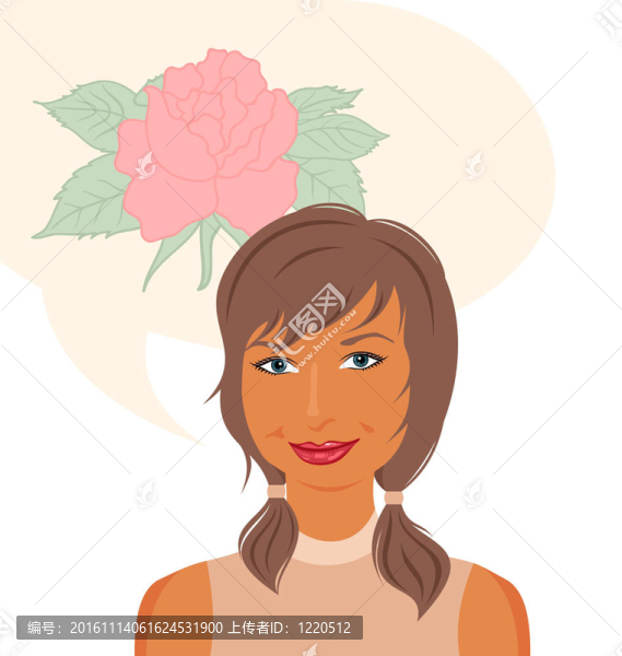 迷人的女孩夢(mèng)想的玫瑰