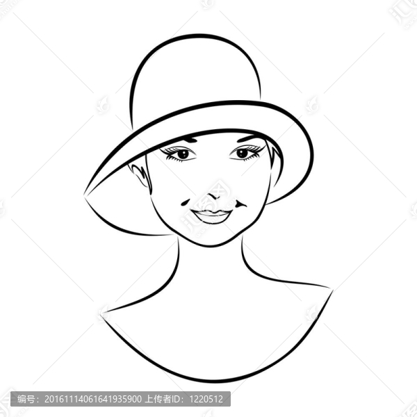 戴帽子的女孩